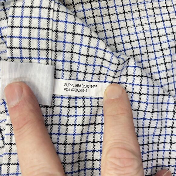 Ralph Lauren Button Down Shirt Mens XXL 2XL Grid Check Flesh Pony Long Sleeve - Picture 8 of 10